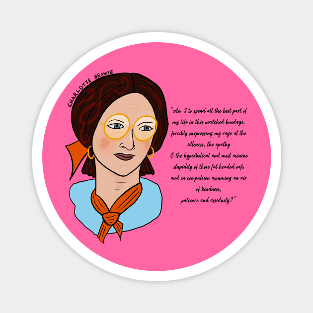 Charlotte Bronte Quotes Magnet by iliketeasdesigns